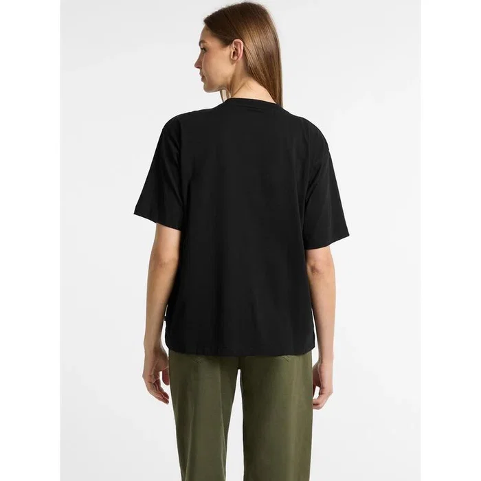 Guess Camiseta American Tradition para mujer - Corte holgado boxy, algodón orgánico, color negro, talla L - W4YI08K8HM0