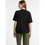 Guess Camiseta American Tradition para mujer - Corte holgado boxy, algodón orgánico, color negro, talla L - W4YI08K8HM0