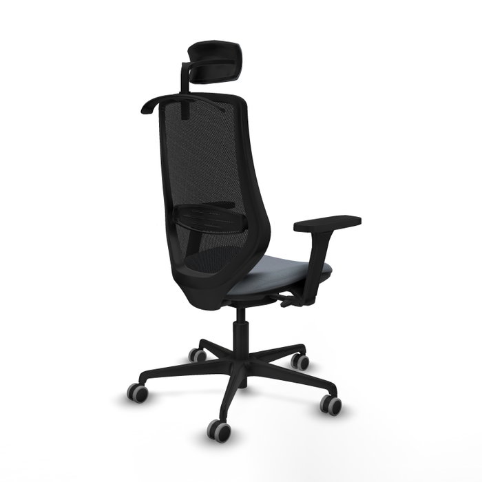 PIQUERAS Y CRESPO Silla de oficina Mardos con Mecanismo Sincro/Traslack, Gris y Negro