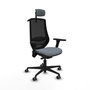 PIQUERAS Y CRESPO Silla de oficina Mardos con Mecanismo Sincro/Traslack, Gris y Negro