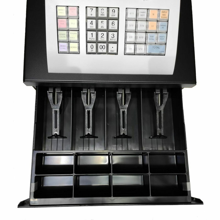 Ecr sampos ER-057S Registradora TPV Blanca con Display VFD y 14 Departamentos