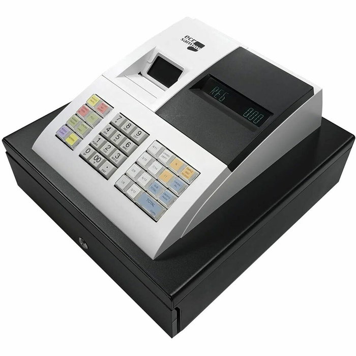 Ecr sampos ER-057S Registradora TPV Blanca con Display VFD y 14 Departamentos