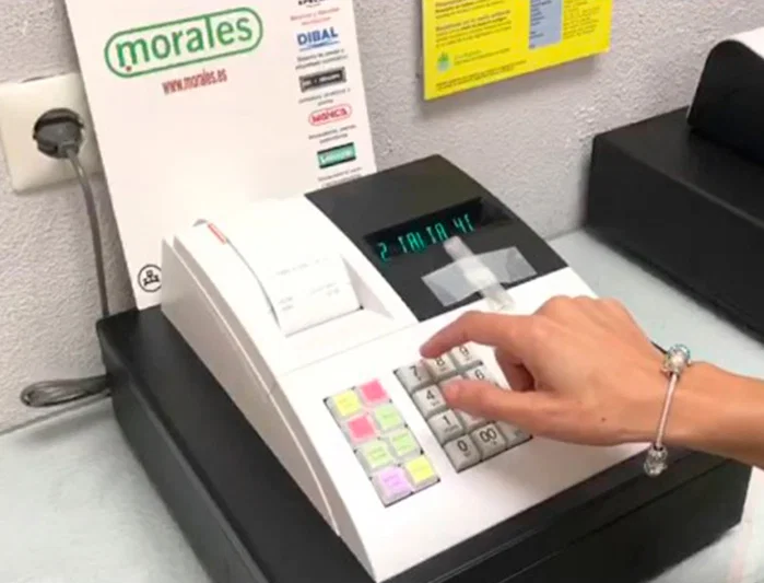 Ecr sampos ER-057S Registradora TPV Blanca con Display VFD y 14 Departamentos