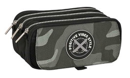 Estuche Escolar Safta Stone Negro 21,5 x 10 x 8 cm