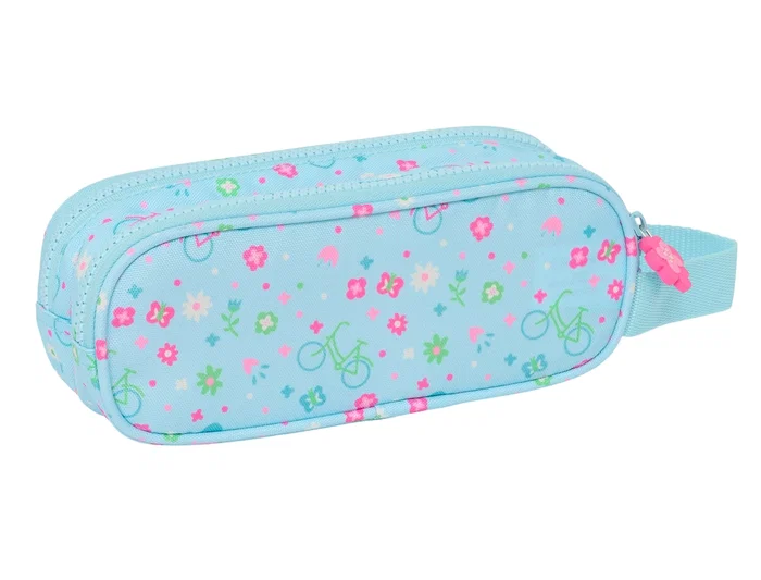 Estuche Escolar Safta Bicicleta Azul 21 x 8 x 6 cm