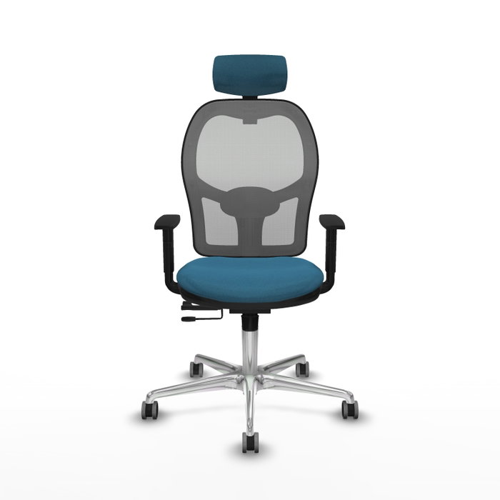 PIQUERAS Y CRESPO Silla de oficina Jorquera con mecanismo Sincro/Traslack Verde petróleo y Gris PIQUERAS Y CRESPO Silla de oficina Jorquera con mecanismo Sincro/Traslack Verde petróleo y Gris