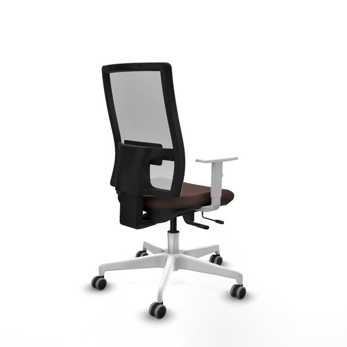PIQUERAS Y CRESPO Silla de oficina Horna con mecanismo Sincro/Traslack Marrón y Blanco PIQUERAS Y CRESPO Silla de oficina Horna con mecanismo Sincro/Traslack Marrón y Blanco