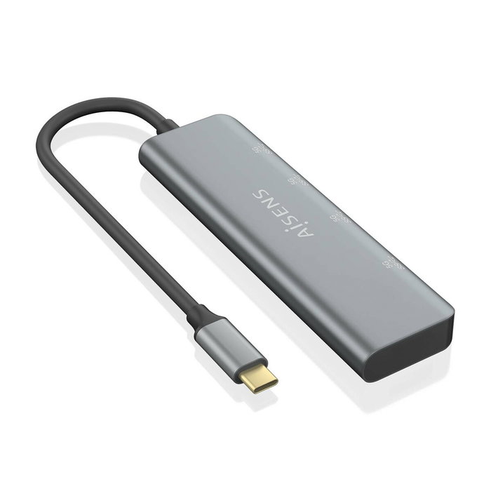 Aisens Hub USB 3.2 Gen1 Gris Aluminio con 2xUSB-C y 2xUSB-A Aisens Hub USB 3.2 Gen1 Gris Aluminio con 2xUSB-C y 2xUSB-A