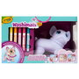 Crayola Washimals Jumbo Pets El Gran Wilbur 74,0227 Juguete de Colorear y Lavar con Rotuladores y Cepillo +3 Años