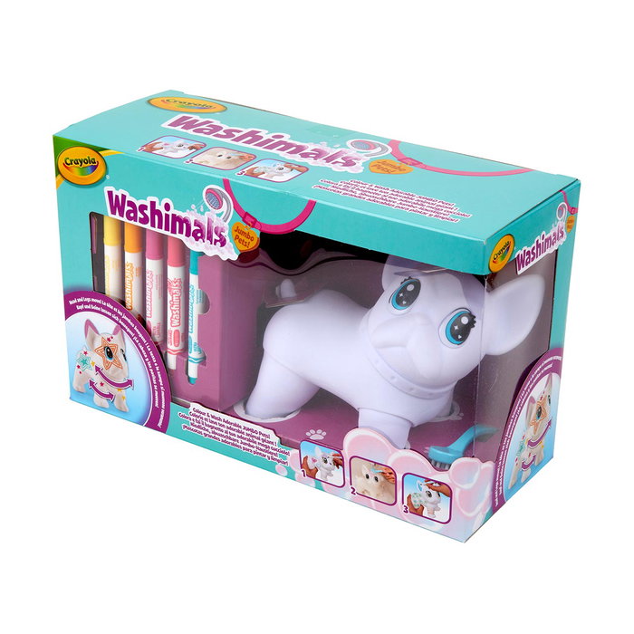 Crayola Washimals Jumbo Pets El Gran Wilbur 74,0227 Juguete de Colorear y Lavar con Rotuladores y Cepillo +3 Años Crayola Washimals Jumbo Pets El Gran Wilbur 74,0227 Juguete de Colorear y Lavar con Rotuladores y Cepillo +3 Años