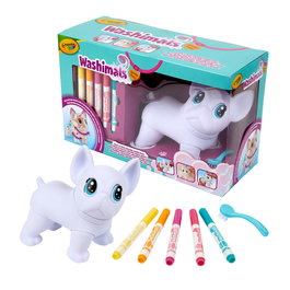 Crayola Washimals Jumbo Pets El Gran Wilbur 74,0227 Juguete de Colorear y Lavar con Rotuladores y Cepillo +3 Años