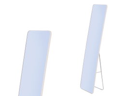 Giftdecor Espejo Rectangular Soporte Blanco 36 cm x 147 cm x 3 cm