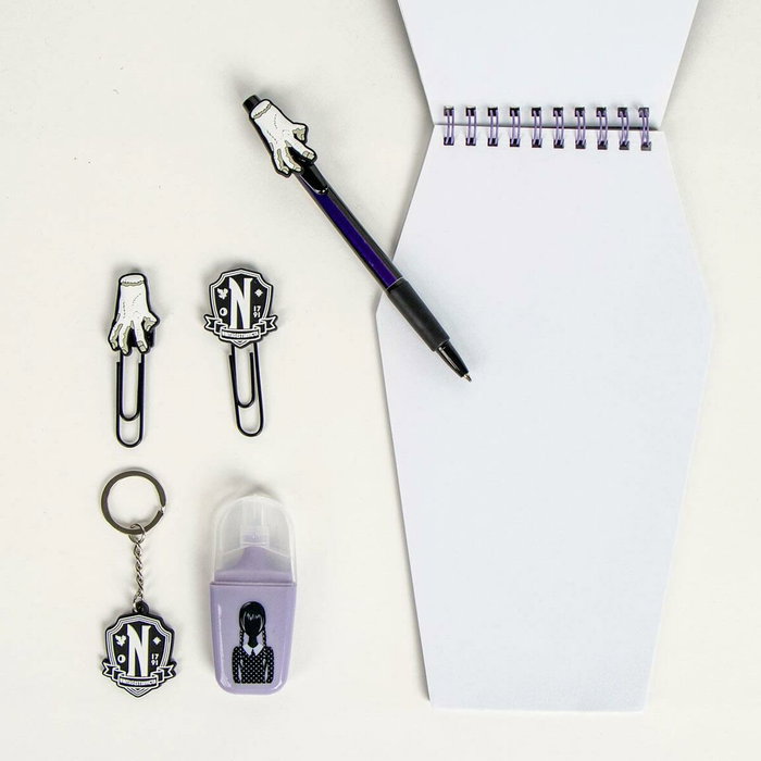 Cerdá Set de Papelería Wednesday morado