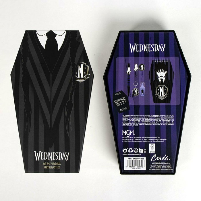 Cerdá Set de Papelería Wednesday morado