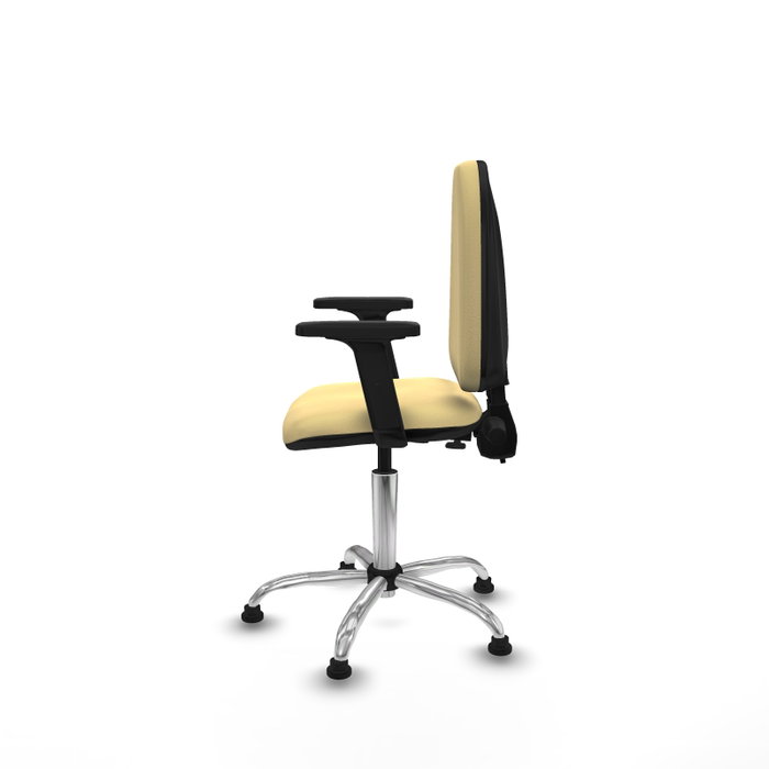 PIQUERAS Y CRESPO Silla de oficina Aýna Crema con brazos 2D PIQUERAS Y CRESPO Silla de oficina Aýna Crema con brazos 2D