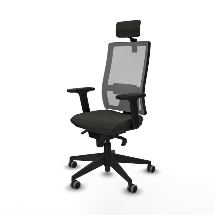 PIQUERAS Y CRESPO Silla de oficina Horna con mecanismo Sincro, Negro y Gris
