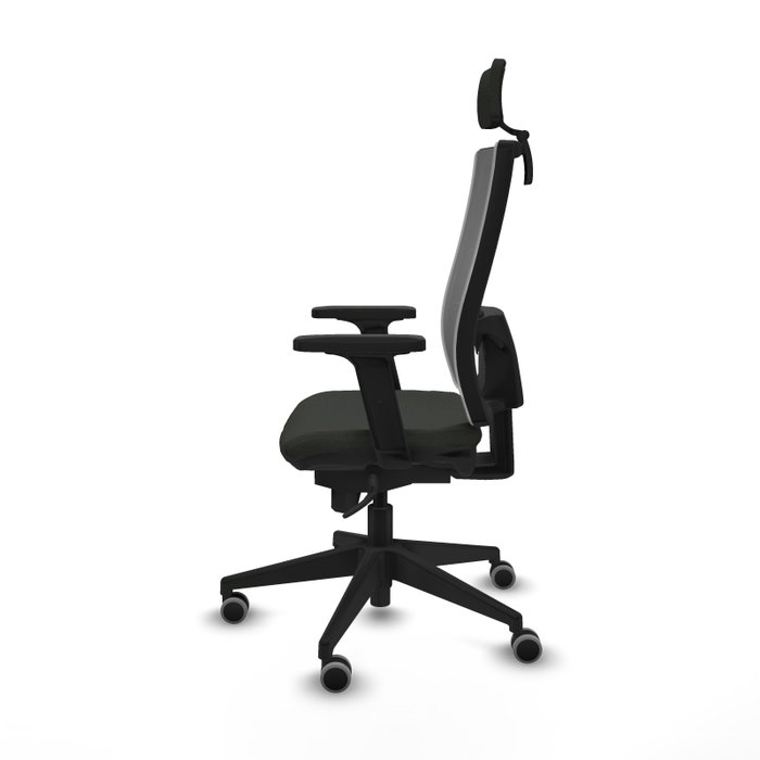 PIQUERAS Y CRESPO Silla de oficina Horna con mecanismo Sincro, Negro y Gris