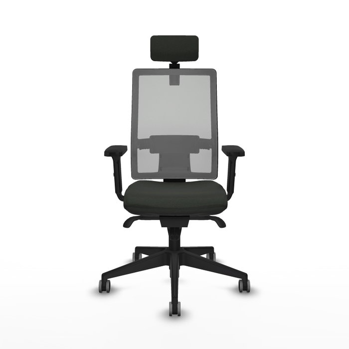 PIQUERAS Y CRESPO Silla de oficina Horna con mecanismo Sincro, Negro y Gris