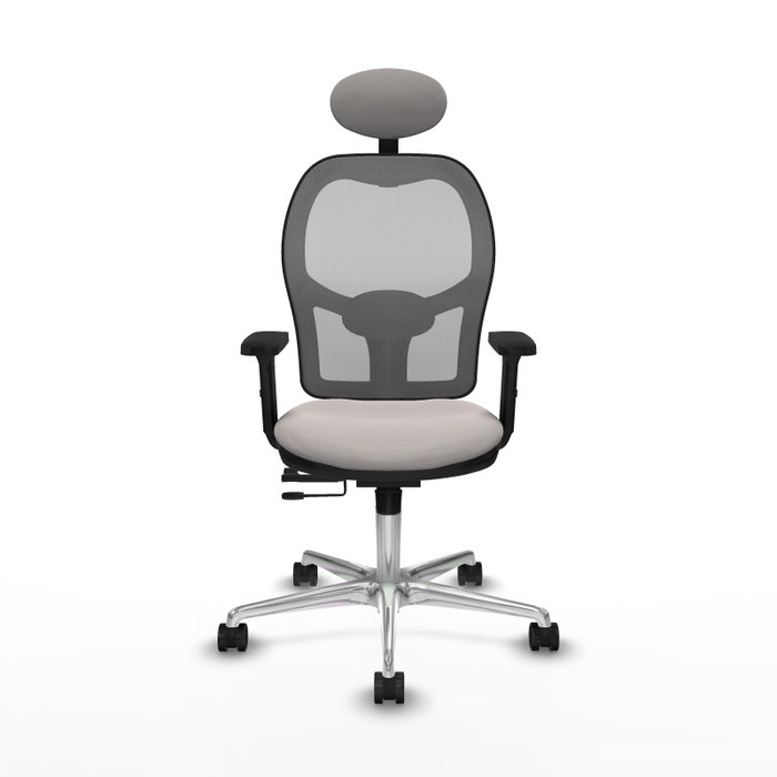PIQUERAS Y CRESPO Silla de Oficina Jorquera con Mecanismo Sincro/Traslack Blanco y Gris