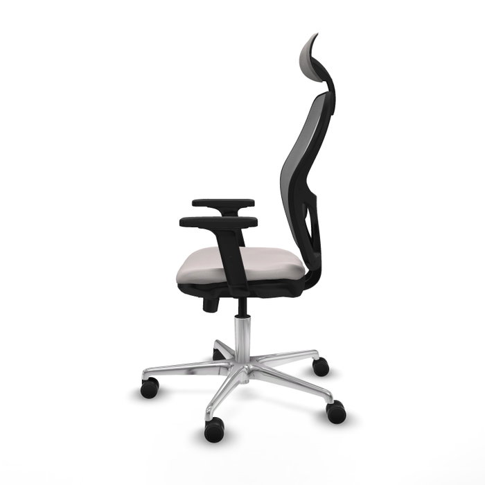 PIQUERAS Y CRESPO Silla de Oficina Jorquera con Mecanismo Sincro/Traslack Blanco y Gris