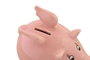 DKD Home Decor Hucha Cerdo Iridiscente Rosa