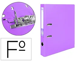 Liderpapel Archivador de Palanca Forrado PVC Lila 52 mm