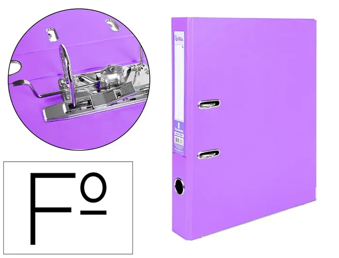 Liderpapel Archivador de Palanca Forrado PVC Lila 52 mm Liderpapel Archivador de Palanca Forrado PVC Lila 52 mm