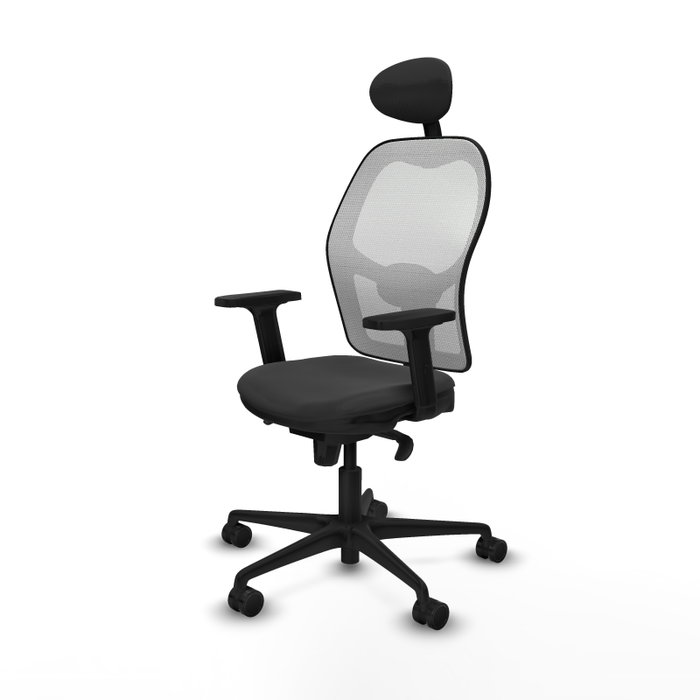 PIQUERAS Y CRESPO Silla de oficina Jorquera con mecanismo Sincro, Gris oscuro y Blanco PIQUERAS Y CRESPO Silla de oficina Jorquera con mecanismo Sincro, Gris oscuro y Blanco