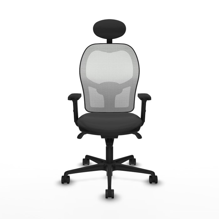 PIQUERAS Y CRESPO Silla de oficina Jorquera con mecanismo Sincro, Gris oscuro y Blanco PIQUERAS Y CRESPO Silla de oficina Jorquera con mecanismo Sincro, Gris oscuro y Blanco