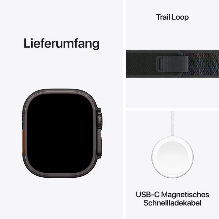 Apple Watch Ultra 2 GPS + Cellular 49mm Caja de Titanio Negro con Correa Trail Loop Negra M/L