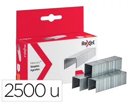 Rexel Mercury Heavy Duty Grapas Acero Inoxidable Caja de 2500 Unidades para Grapadora de Alto Rendimiento