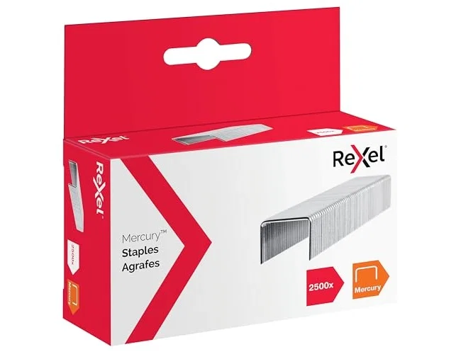 Rexel Grapas Mercury Heavy Duty Acero Inoxidable