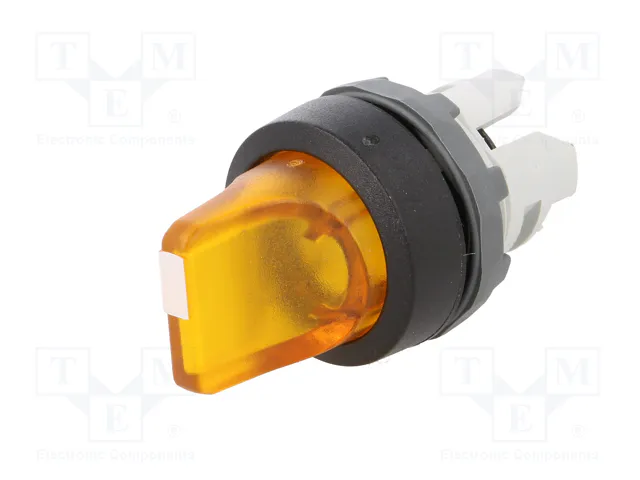 ABB Interruptor Rotativo MLB-1 de 2 posiciones, 22mm, Amarillo