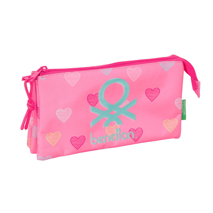 Portatodo Benetton Heart Rosa 22 x 12 x 3 cm Portatodo Benetton Heart Rosa 22 x 12 x 3 cm