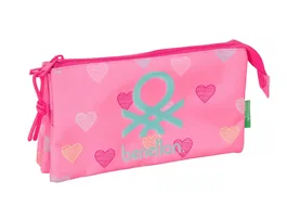 Safta Portatodo Escolar Benetton Heart Triple