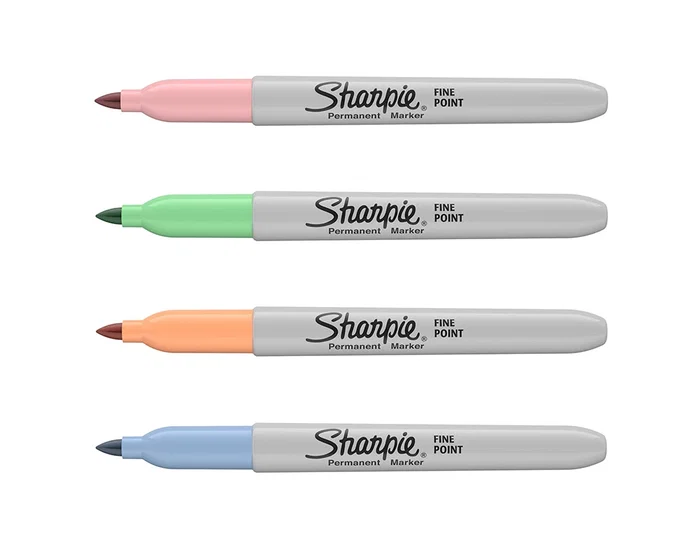 Sharpie Marcador Permanente Fine Punta Redonda 0,9mm Surtido Pastel 4 Unidades