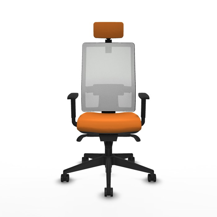 PIQUERAS Y CRESPO Silla de oficina Horna Naranja y Blanco