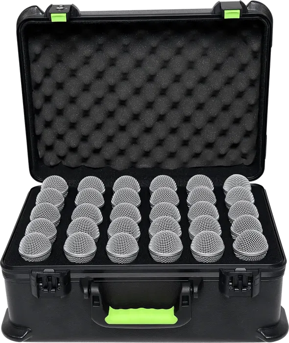 SBG Estuche de Transporte de Polietileno para 30 Micrófonos con Cierre TSA