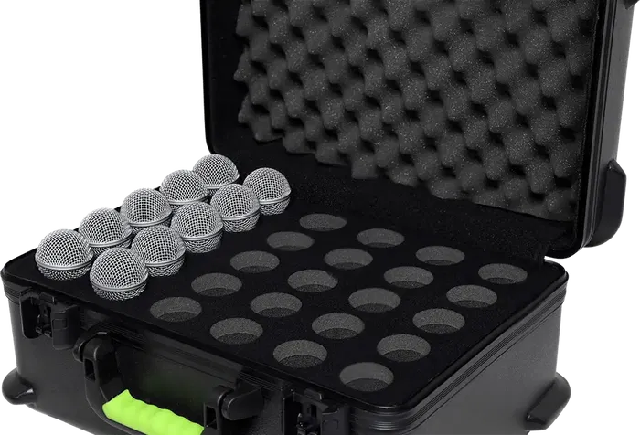 SBG Estuche de Transporte de Polietileno para 30 Micrófonos con Cierre TSA