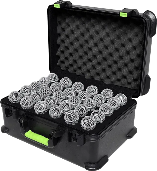 SBG Estuche de Transporte de Polietileno para 30 Micrófonos con Cierre TSA