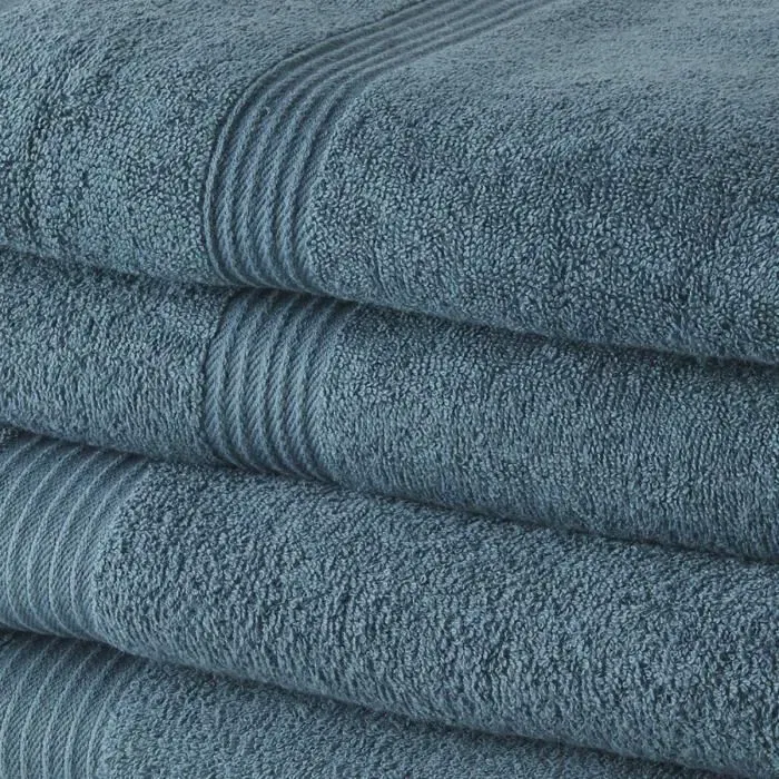 Today Toallas de Baño 50x90 cm + Toallas de Baño 70x130 cm 100% Algodón Pavo Real