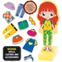 Lisciani Giochi Muñeca de Madera LIS8008324098361 para Crear Fantásticos Conjuntos Método Montessori