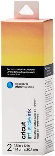 Cricut Infusible Ink Transfer Sheets para Mug Press - Pack de 2 Hojas en Color Pink Lemonade