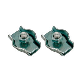 Edm Sujetacable Plano Simple Sjt03 5 mm Galvanizado Acero Blister 2 uds