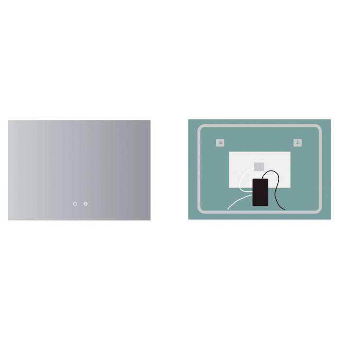 LIMEX Espejo Iluminado Baño Italia 100cm Blanco Frío Sensor Antivaho/On-Off