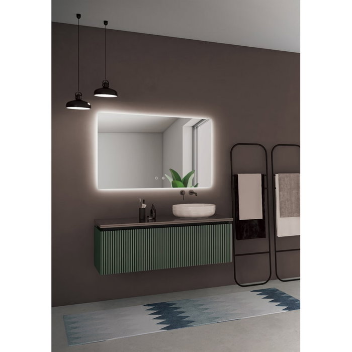 LIMEX Espejo Iluminado Baño Italia 100cm Blanco Frío Sensor Antivaho/On-Off