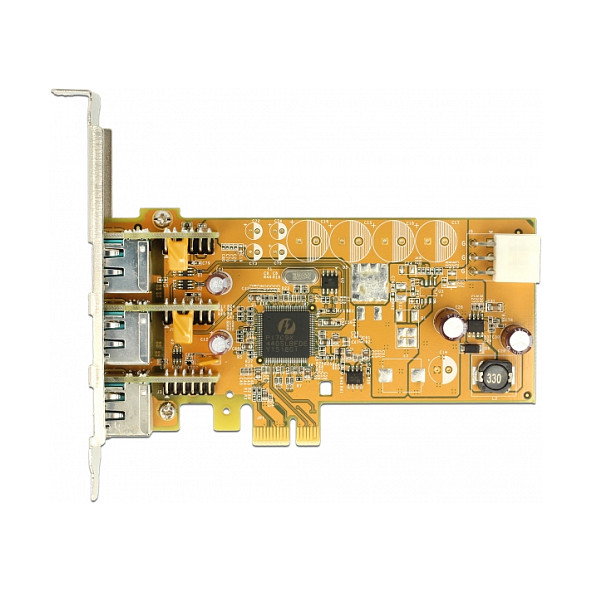DeLOCK PCI Express x1 Karte 89656 - Tarjeta de expansión con 3 puertos USB 2.0 Powered (12V), chipset Pericom PI7C9X, transferencia hasta 0.48 Gbit/s