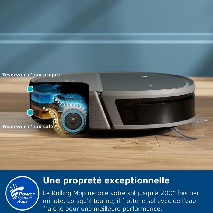 Philips Robot aspirador y fregona XU9100/10 - 8000 Pa - 280 min - Metal / Negro Philips Robot aspirador y fregona XU9100/10 - 8000 Pa - 280 min - Metal / Negro