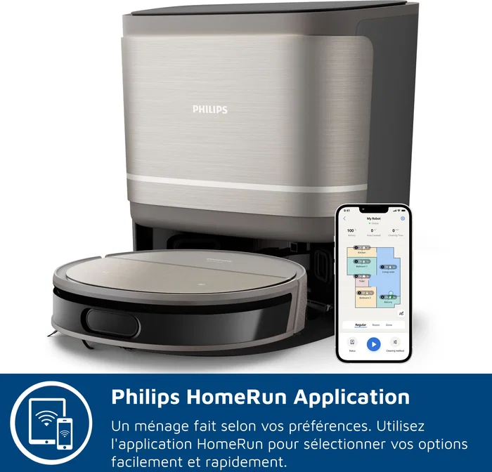 Philips Robot aspirador y fregona XU9100/10 - 8000 Pa - 280 min - Metal / Negro Philips Robot aspirador y fregona XU9100/10 - 8000 Pa - 280 min - Metal / Negro