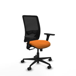 PIQUERAS Y CRESPO Silla de oficina Zulema Naranja y Negro